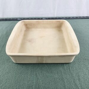 Pampered Chef Family Heritage Stoneware Square Baker Baking Pan 9 x 9 X 2.5 USA